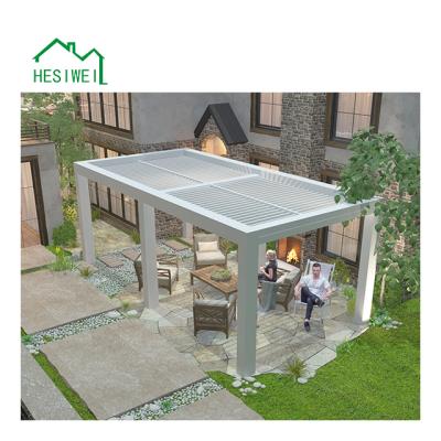 China 100% Outdoor Bioclimatic Aluminum Garden Pergola UV Protected Gazebo Canopy Roof System Kits for sale