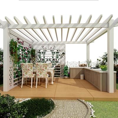 China Easily Assembled Aluminum Pergola Waterproof Garden Canopy Aluminum Roof for sale