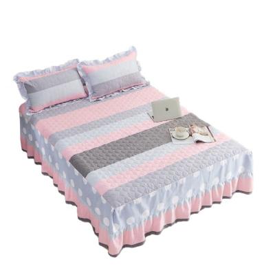 China Home Ruffled Bed Skirt Wrap Around Sewing Quilting Bed Skirt Set for sale