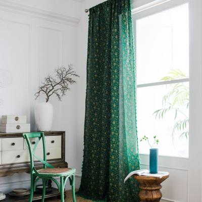 China Hot Selling Blackout Products Rectangle Cotton And Linen Curtain In Living Room Designs Luxury Window Drapes For Home for sale