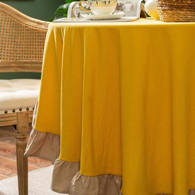 China European and American hot style cotton wedding party nordic high quality washed linen tablecloth for wholesales for sale