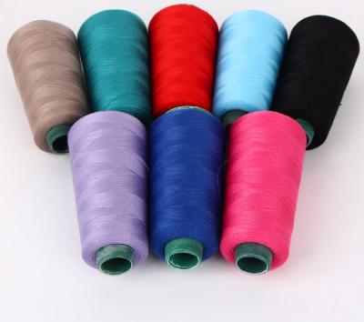 China Abrasion Resistance Wholesale Factory 12S/4 20S/6 100% Polyester Bag Closing Thread Sewing Thread For Bag for sale