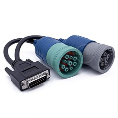 China 6- and 9 Pin Y Adapter Cable German for USB Link 125032 Diesel Truck Diagnostic Scanner PN 405048 Adapter Cable PN 405048 Adapter Cable for sale