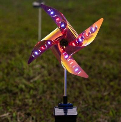 China Outdoor Waterproof Garden Backyard LED Windmill Pathway Patio Lighting Solar LED Sun Light for sale