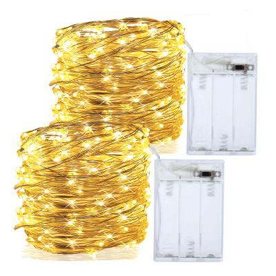 China Diwali LED 3 AA New Home Decorative Battery Operated Copper Wiring Fairy String Light For Wedding Party Decoration for sale