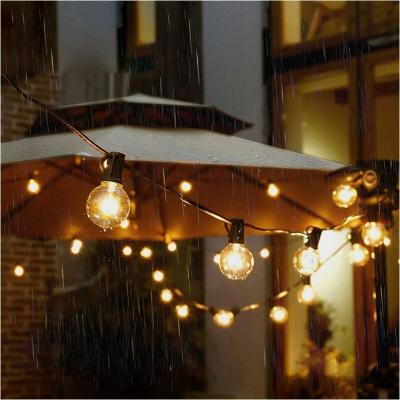 China Outdoor Theme Park G40 Globe String Lights for Party Tents Patio Gazebo Porch Deck Bistros Backyard Balcony Pergola Outside Decoration for sale