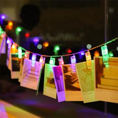 China Hot Selling Indoor Outdoor High Brightness Photo Clip Fairy Lights Outdoor Clear Clips for Picture Hanging PVC Led String Lights for Buildings Cafe Decoration for sale