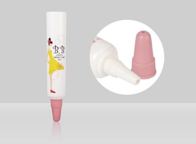 China Custom Cosmetic Tubes D13mm 1-5ml Empty Long Nozzle Eye Cream Cosmetic Tube Packaging With Cap for sale