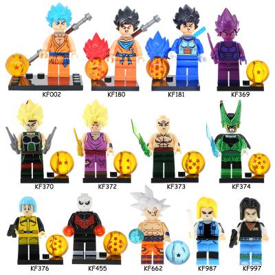 China Building Toy Mini Dragon Vegeta Gohan SSJ Goku Ball Action Number Building Block Bricks Kids Toy Gift for sale