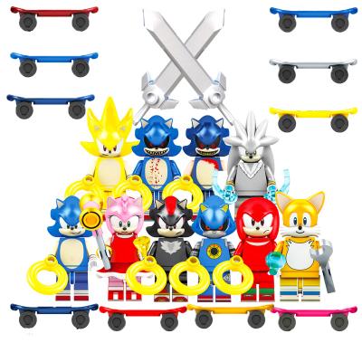 China Silver MODELS KF6123 Action Number Building Blocks Kids Toys Anime Cartoon Super Sonic Amy Rose Shadow Metal Sonic Nakkurusu Teirusu for sale