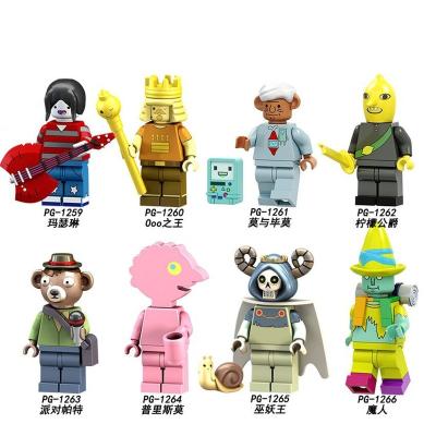 China Educational Toy Cartoon Adventure Time King Of Ooo Mo And Bimo Lemon Duke Building Blocks Figures For Kids Toys PG8140 for sale