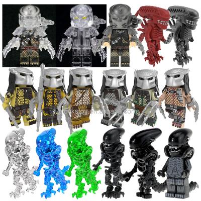 China Construction Toy Famous Movie The God Of War Alien Against The Predator Mini Educational Building Block Figures Bricks Kids Christmas Smart Toy Gift for sale