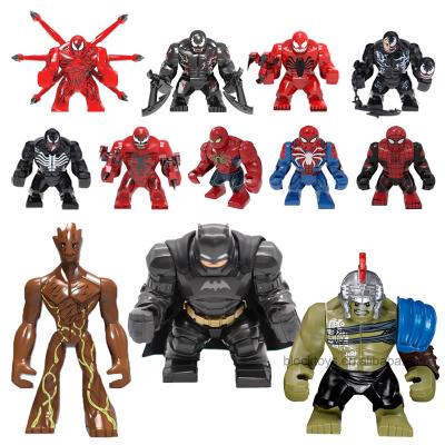 China The Large Action Figure TOY Super Heroes Venom Spider Man Carnage Groot MODEL Building Block Plastic Model Figure Toys for sale