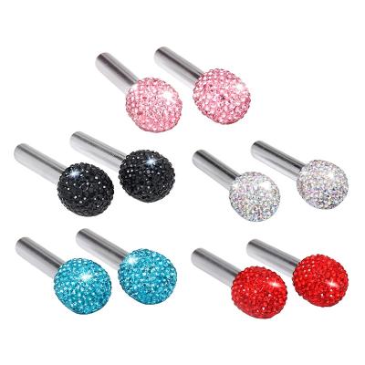 China Durable Rhinestones Pin Pull Rod Bolt Cover Bling Car Door Lock Bling Buttons Auto Door Lock Decals for sale