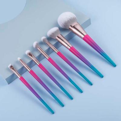 China Angular Blush New Colorful Professional 7 Pcs Gracedo Beauty Makeup Brushes Professional Custom Cosmetic Tool Set for sale