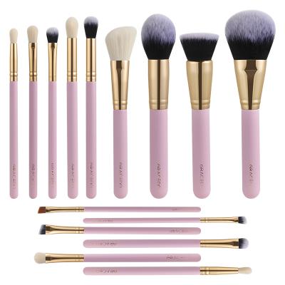 China Angular Blush Pink Brochas De Maquillaje Profesional Brochash De Maquillaj 10pcs Professional Brush Set for sale