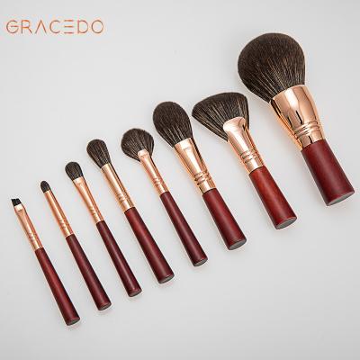 China Angular Blush Gracedo High Fashion Quality Dense Hair Soft Mini Logo Custom Makeup Brush Set for sale