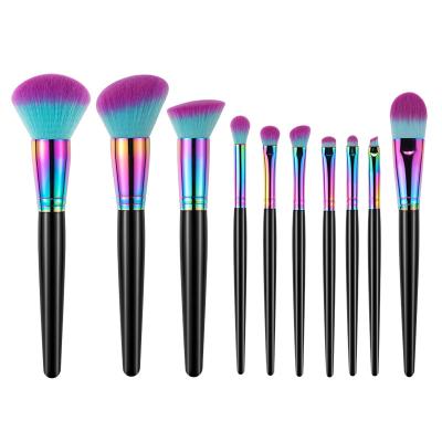 China High Quality Hot Selling Flat Brush GRACEDO Private Label 10pcs Custom Logo Brushes For Makeup Sets for sale