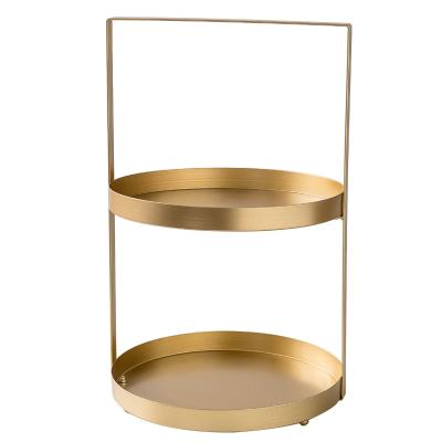 China Art Decor Nordic Creative Decorative Fruit Dish Storage Home Decor Gold Metal Desk Tray for sale