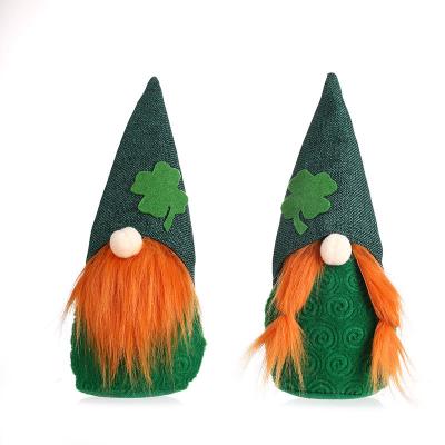 China New Handmade Irish St Patrick's Day Decoration Ornaments Legless Dwarf Rudolph Faceless Doll for sale