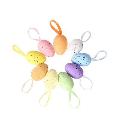 China Easter Day Charm Hanging 9Pcs Colorful Spotted Foam Kids Decorated To Paint Your Own Easter Egg Easter Eggs for sale