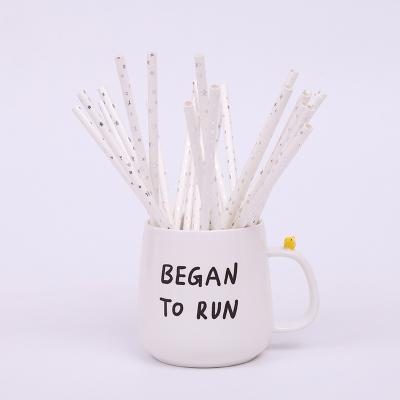 China Straw Tableware Biodegradable Disposable Drinking Silver Paper Straws Ecofriendly Star Metal Factory Wholesale Disposable New Design for sale