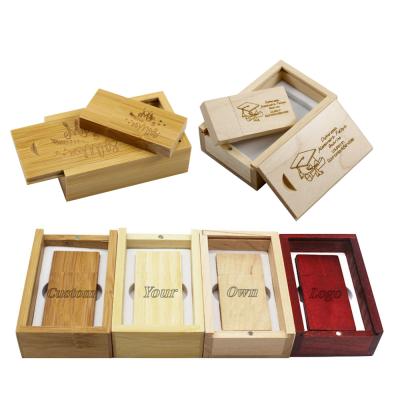 China Personalized eco-friendly wooden instant gifts Rectangle eco-friendly factory promotion USB stick wholesale logo shape usb drive pendrive for sale