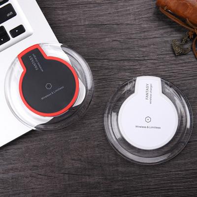 China Custom logo uable mobile phone crystal Qi charger wireless fast charging mobile phone for sale