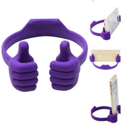 China Universal Adjustable Thumbs Up Portable Creative Adjustable Lazy Bracket Clip Headband Phone Holder For iPhone For Tablet for sale