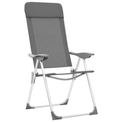 China 5 Position Adjustable Frame Armrest Folding Beach Chair Aluminum Patio Armchair Light Weight 5 Adjustable Positions for sale