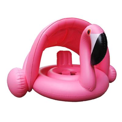 China Inflatable Swimming Pool Float Water Fun Ring Baby Toy Seat Summer Safety Flamingo Swan Swim Ring Beach Seaside for sale