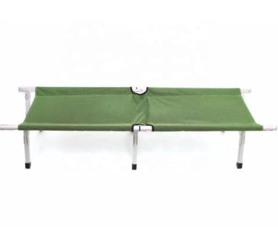 China Modern Portable Folding Beach Cot Hutch Metal Folding Military Single Camping Cot for sale