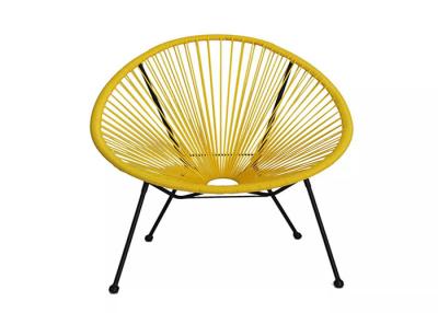 China Steel Wicker Rope Rattan Acapulco Chair Outdoor Patio Garden Table And Chair Set for sale