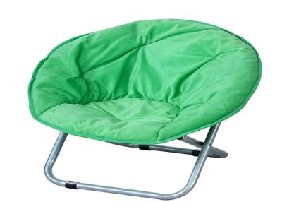 China 600 X 300D PVC Coated Outdoor Padded Chair Canvas Small Moon Chair Steel Frame for sale