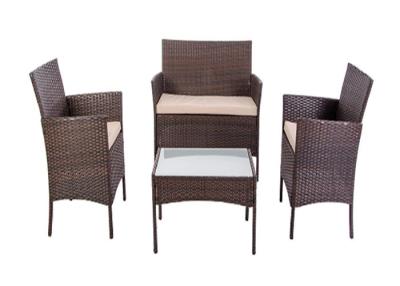 China Moisture Resistant 4 Piece Garden Rattan Set No Cracking EN581 Certificated for sale