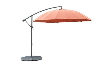 China Sun Resistant Garden Banana Parasol Umbrella , Cantilever Banana Parasol for sale