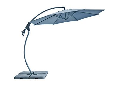 China Aluminum Bend Offset Outdoor Hanging Umbrella With Base φ250x245cm Size for sale