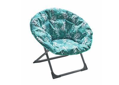 China Indoor Lightweight Folding Padded Moon Chair PVC Coated for sale