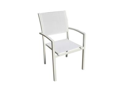 Chine Chaises empilables en aluminium de patio de chaise pliable extérieure écologique de Textilene à vendre