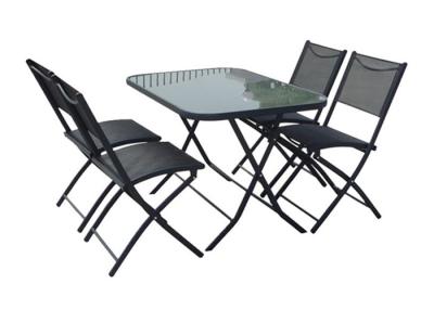 China Aluminum Frame Garden Folding Table And Chairs Rustproof For Event for sale