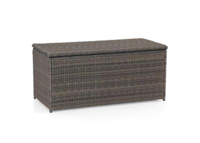 China Aluminum Frame Garden Wicker Cushion Storage Box High Density Weaving for sale