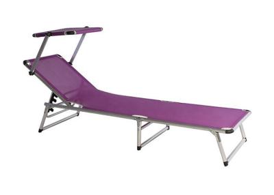 China Customized Beach Foldable Sun Lounger With Aluminum Tube Material for sale