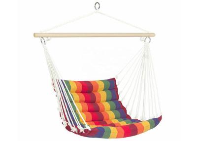 China Silla al aire libre de la hamaca del arco iris del patio del oscilación con algodón grueso de los 5CM en venta