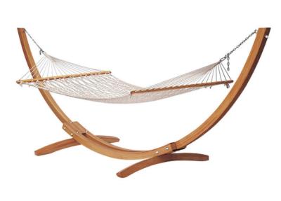 China Portable Wooden Garden Bsci Outdoor Hanging Chair Hammock 132cm Height for sale