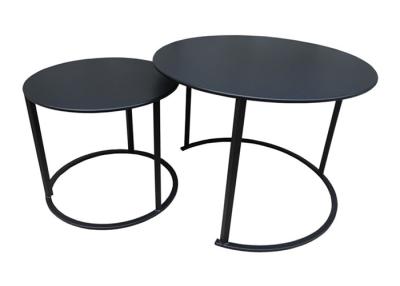 Chine Fer rond moderne de meubles de tables basses du noir 50cm en métal haut à vendre