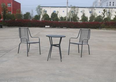 China 72cm Aluminum Rope Garden Set Two Chair With Table for sale