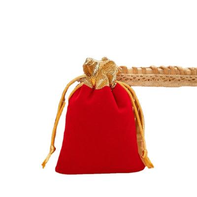 China Fashion Promotional Customize Drawstring Velvet Jewelry Pouch Bag for sale