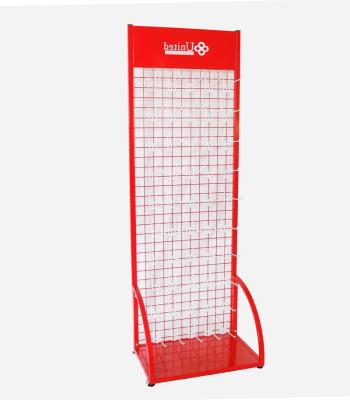 China Retail Stores Retail Display Rack Metal Wire Mesh Grid Panel Back Metal Wire Hanging Display Rack for sale