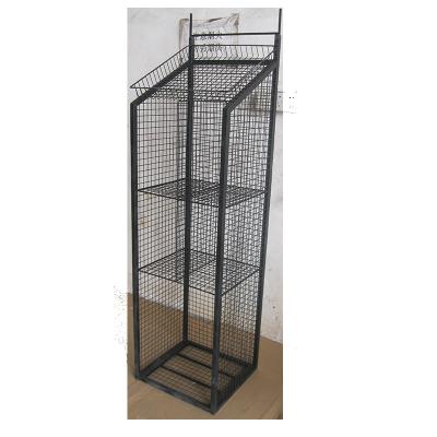 China Easy Assembly Metal Floor Accessories Show Rack Grid Panel Wire Display Stand For Retail Stores for sale