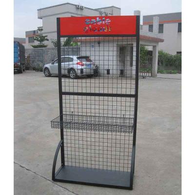 China Retail Stores Metal Products Display Racks For Stores Wire Mesh Retail Store Display Floor Rack Wholesale for sale